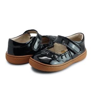 VGUC Livie & Luca RUCHE CLASSIC Mary Jane, Black Patent Leather, 3Y